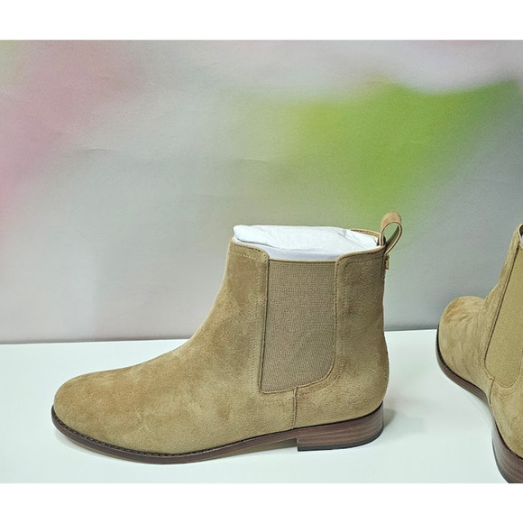 Ralph Lauren Brylee Brylee Leather Low Stacked Heel Ankle Boots Size 8.5 NWT - Picture 4 of 7